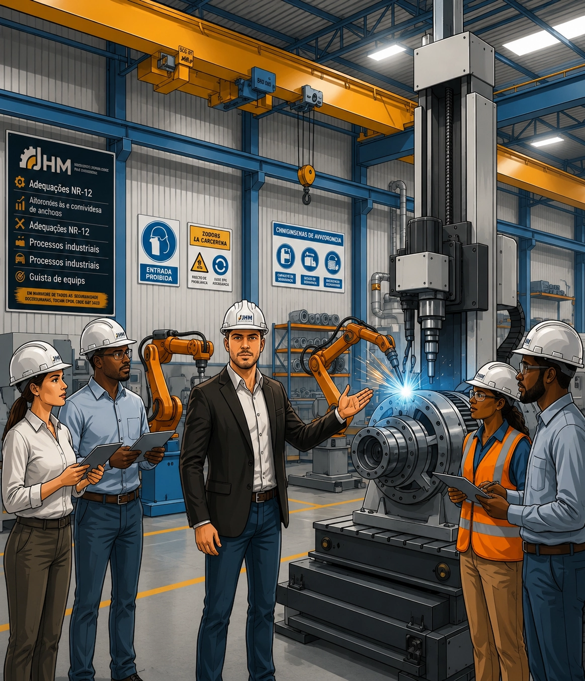 Implementação e treinamento técnico.